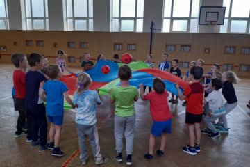 Poslední cvičení předškoláků v tělocvičně