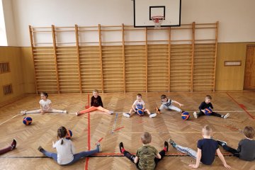 Cvičení v tělocvičně