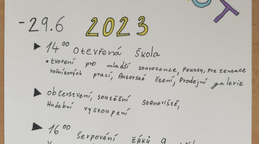 Zahradní slavnost a rozloučení s deváťáky