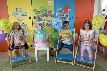 Oslava narozenin - Valinka, Miuška, Rudík