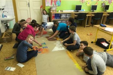 Příprava vánoční besídky v Machníně